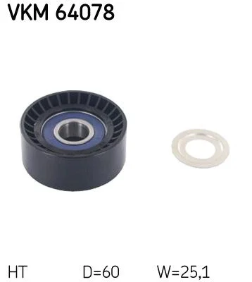 Napínacia kladka, rebrovaný klinový remeň SKF VKM64078
