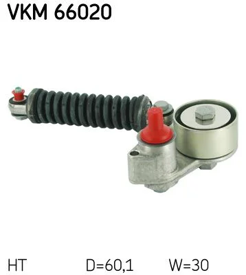 Diržo įtempiklis, V formos rumbuotas diržas SKF VKM 66020