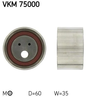 Tensioner Pulley, timing belt SKF VKM75000