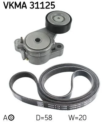 V-ribbed Belt Set SKF VKMA 31125