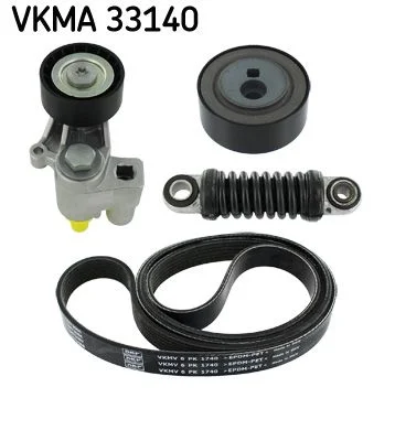 V formos rumbuotas diržas, komplektas SKF VKMA 33140
