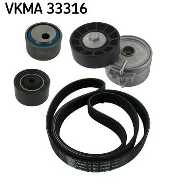V formos rumbuotas diržas, komplektas SKF VKMA 33316