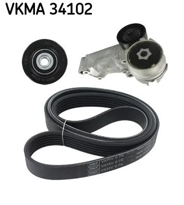 V formos rumbuotas diržas, komplektas SKF VKMA 34102