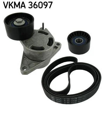 V formos rumbuotas diržas, komplektas SKF VKMA 36097