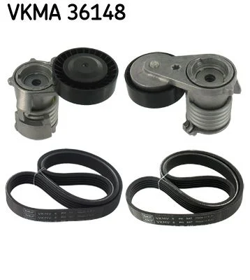 V formos rumbuotas diržas, komplektas SKF VKMA 36148
