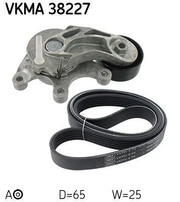 Sada klinových rebrovaných pásov SKF VKMA 38227