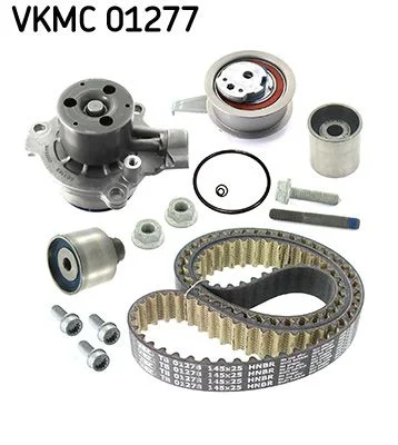 Vandens siurblio ir paskirstymo diržo komplektas SKF VKMC 01277