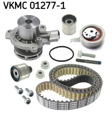 Vandens siurblio ir paskirstymo diržo komplektas SKF VKMC 01277-1