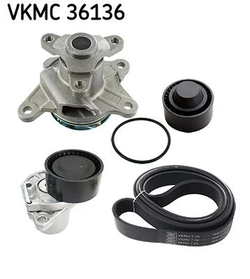 Vandens siurblys + V formos rumbuotas diržas, komplektas SKF VKMC 36136