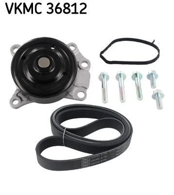 Water Pump + V-ribbed Belt Kit SKF VKMC36812