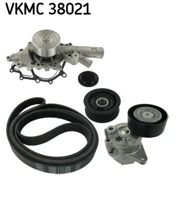Water Pump + V-ribbed Belt Kit SKF VKMC38021