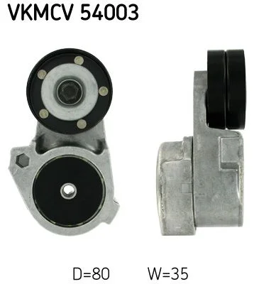 Įtempiklio skriemulys, V formos rumbuotas diržas SKF VKMCV 54003