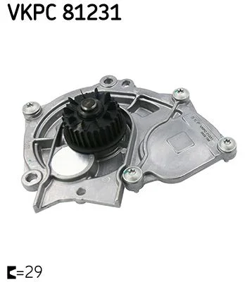 Vodné čerpadlo, chladenie motora SKF VKPC 81231