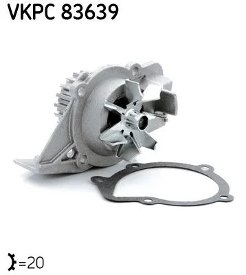Water Pump, engine cooling SKF VKPC 83639