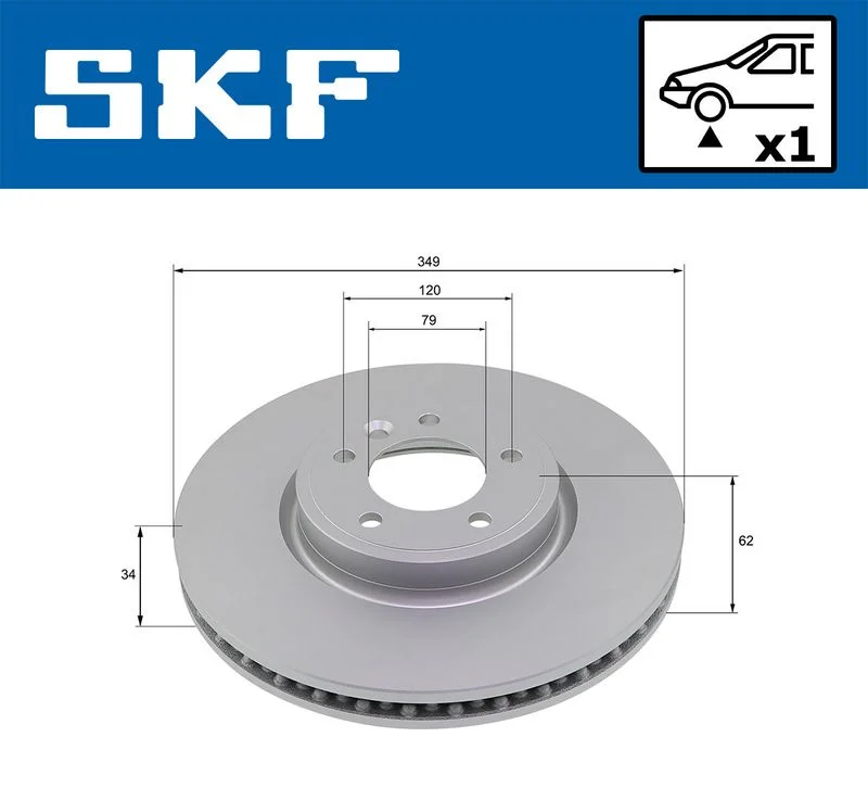 Stabdžių diskas SKF VKBD 81273 V1