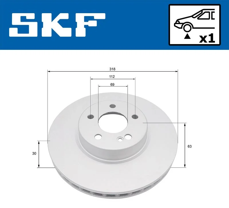 Stabdžių diskas SKF VKBD 81374 V1