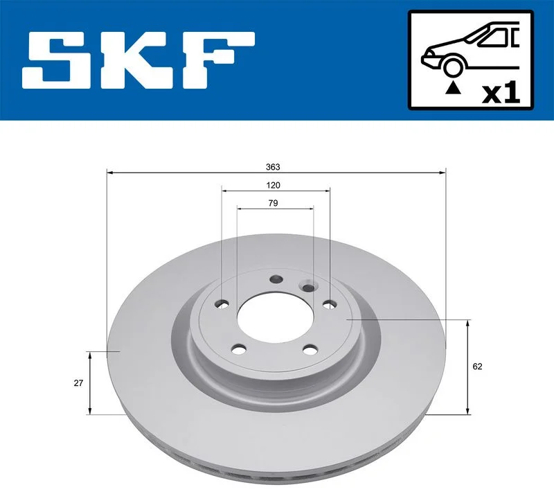 Stabdžių diskas SKF VKBD 81401 V1
