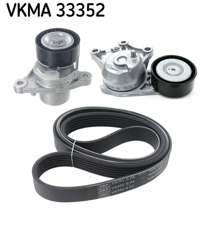 V formos rumbuotas diržas, komplektas SKF VKMA 33352