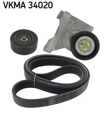 V formos rumbuotas diržas, komplektas SKF VKMA 34020