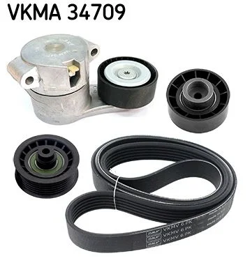 V formos rumbuotas diržas, komplektas SKF VKMA 34709