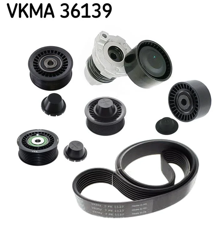 V formos rumbuotas diržas, komplektas SKF VKMA 36139