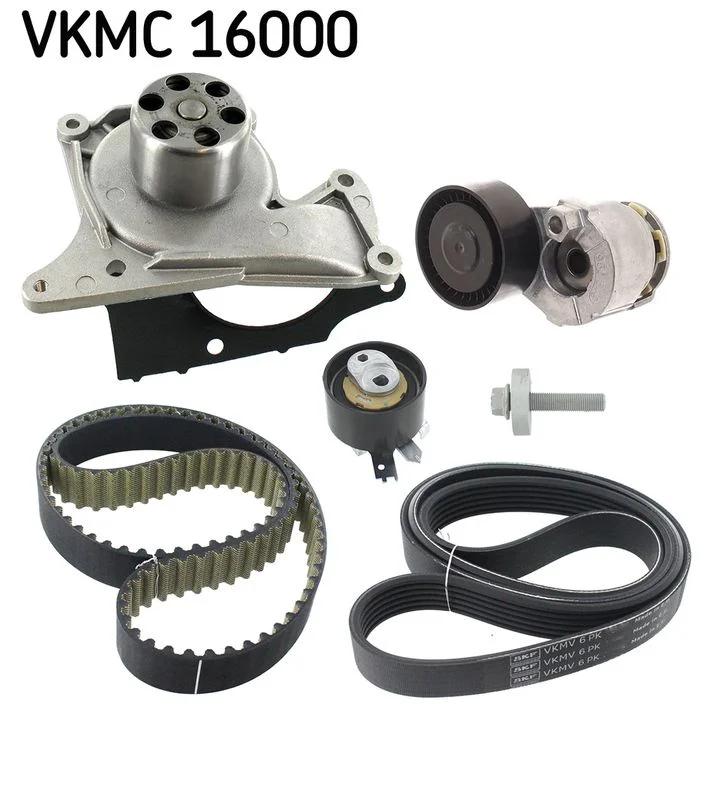 Bandens siurblys + dantytojo / trapec. rumbuoto diržo kompl. SKF VKMC 16000