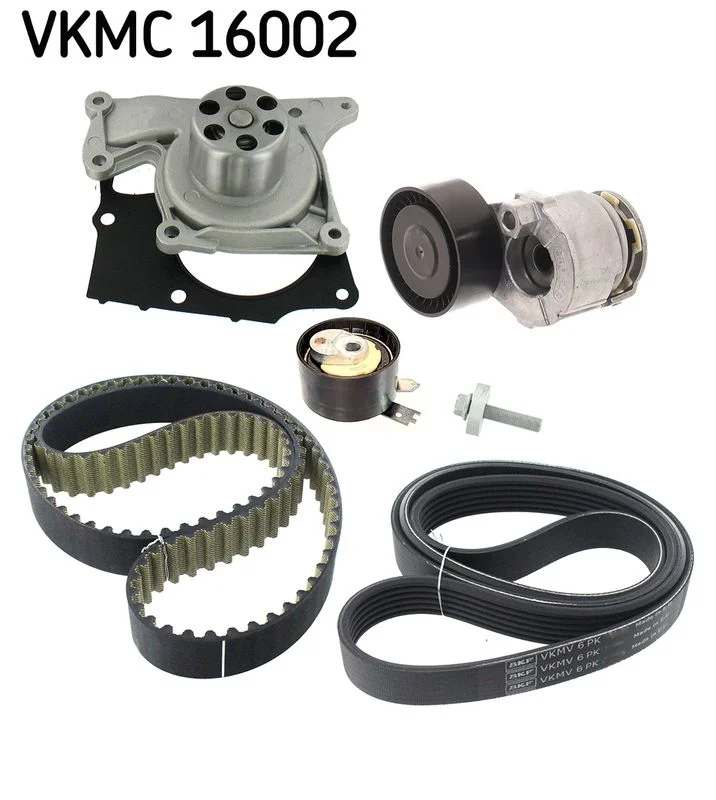 Bandens siurblys + dantytojo / trapec. rumbuoto diržo kompl. SKF VKMC 16002