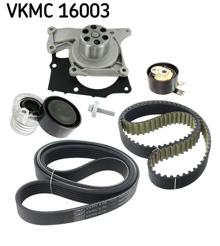 Bandens siurblys + dantytojo / trapec. rumbuoto diržo kompl. SKF VKMC 16003