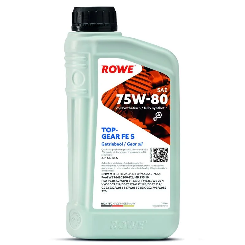 Transmission Oil HIGHTEC TOPGEAR FE SAE 75W-80 S ROWE 25066-0010-99