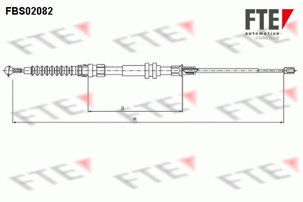 Trosas, stovėjimo stabdys FTE 9250082