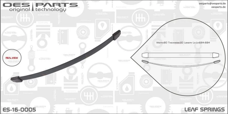 Lakštinė lingė oes parts ES-16-0005