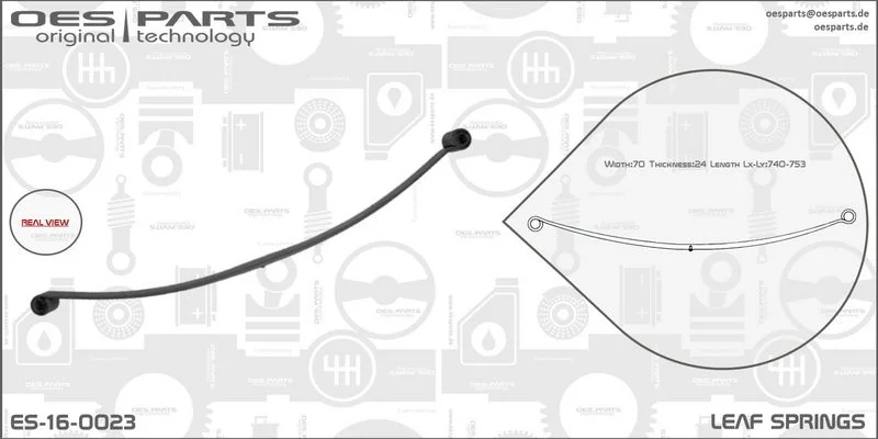 Lakštinė lingė OES PARTS ES-16-0023
