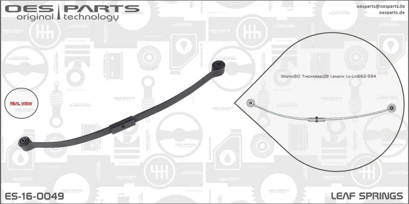 Lakštinė lingė OES PARTS ES-16-0049