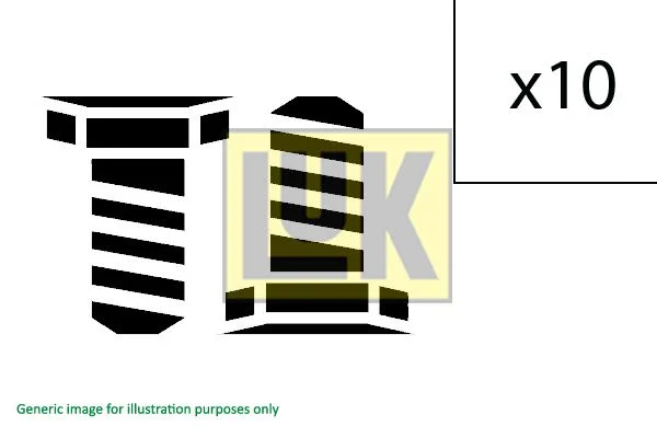 Screw Set, flywheel LuK 411 0139 10