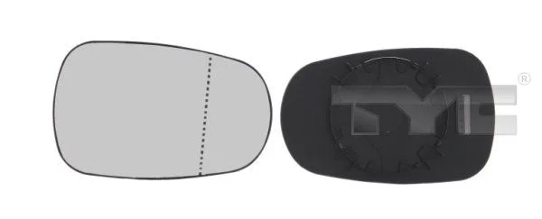Mirror Glass, exterior mirror TYC 324-0008-1