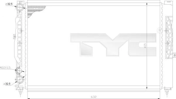 Chladič, chladenie motora TYC 702-0011