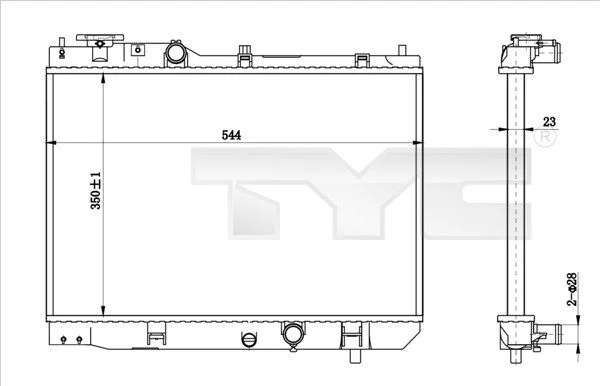 Chladič, chladenie motora TYC 720-0001-R