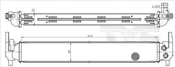 Radiator, engine cooling TYC 737-0070
