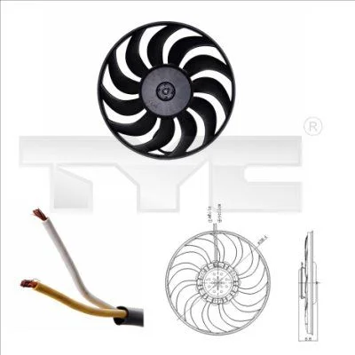 Ventilátor, chladenie motora TYC 802-0051