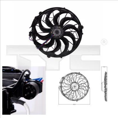 Ventilátor, chladenie motora TYC 803-0003