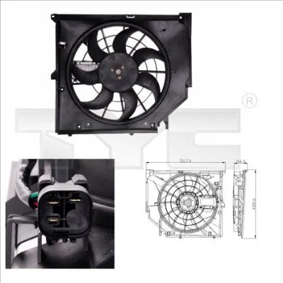 Ventilátor, chladenie motora TYC 803-0005