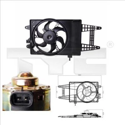 Ventilátor, chladenie motora TYC 809-0004