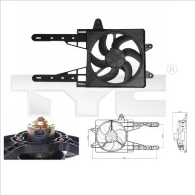 Ventilátor, chladenie motora TYC 809-0007