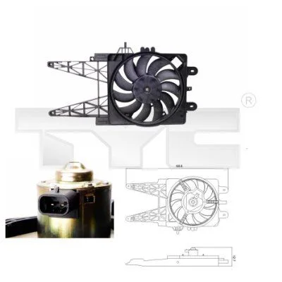Ventilátor, chladenie motora TYC 809-0008