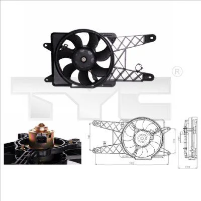 Ventilátor, chladenie motora TYC 809-0012