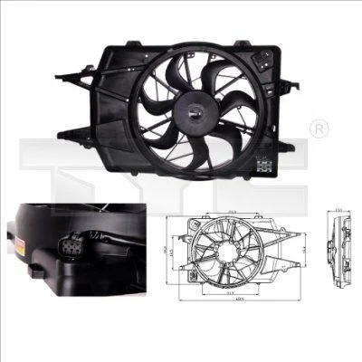 Ventilátor, chladenie motora TYC 810-0018