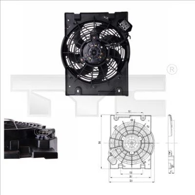 Ventilátor, chladenie motora TYC 825-0014