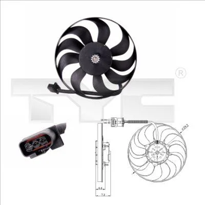 Ventilátor, chladenie motora TYC 837-0006