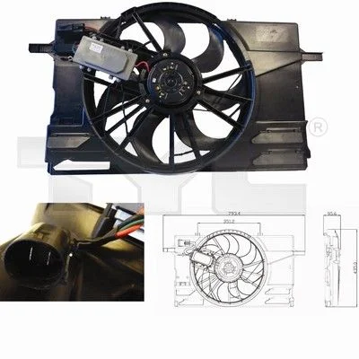 Ventilátor, chladenie motora TYC 838-0007