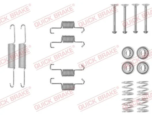 Priedų komplektas, stovėjimo stabdžių trinkelės QUICK BRAKE 105-0011